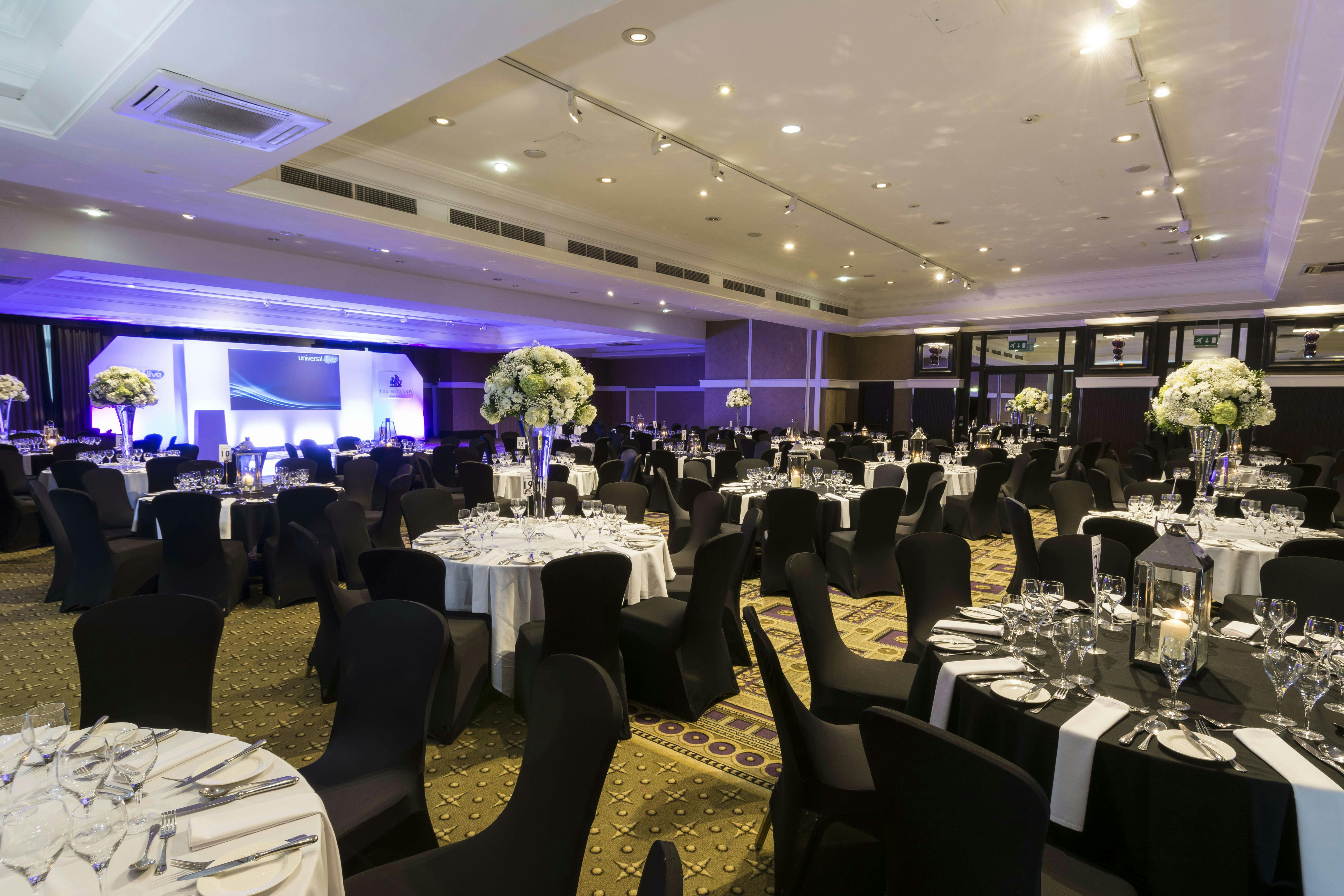 Elegant Alexandra Suite at The Midland Hotel, perfect for corporate events and galas.