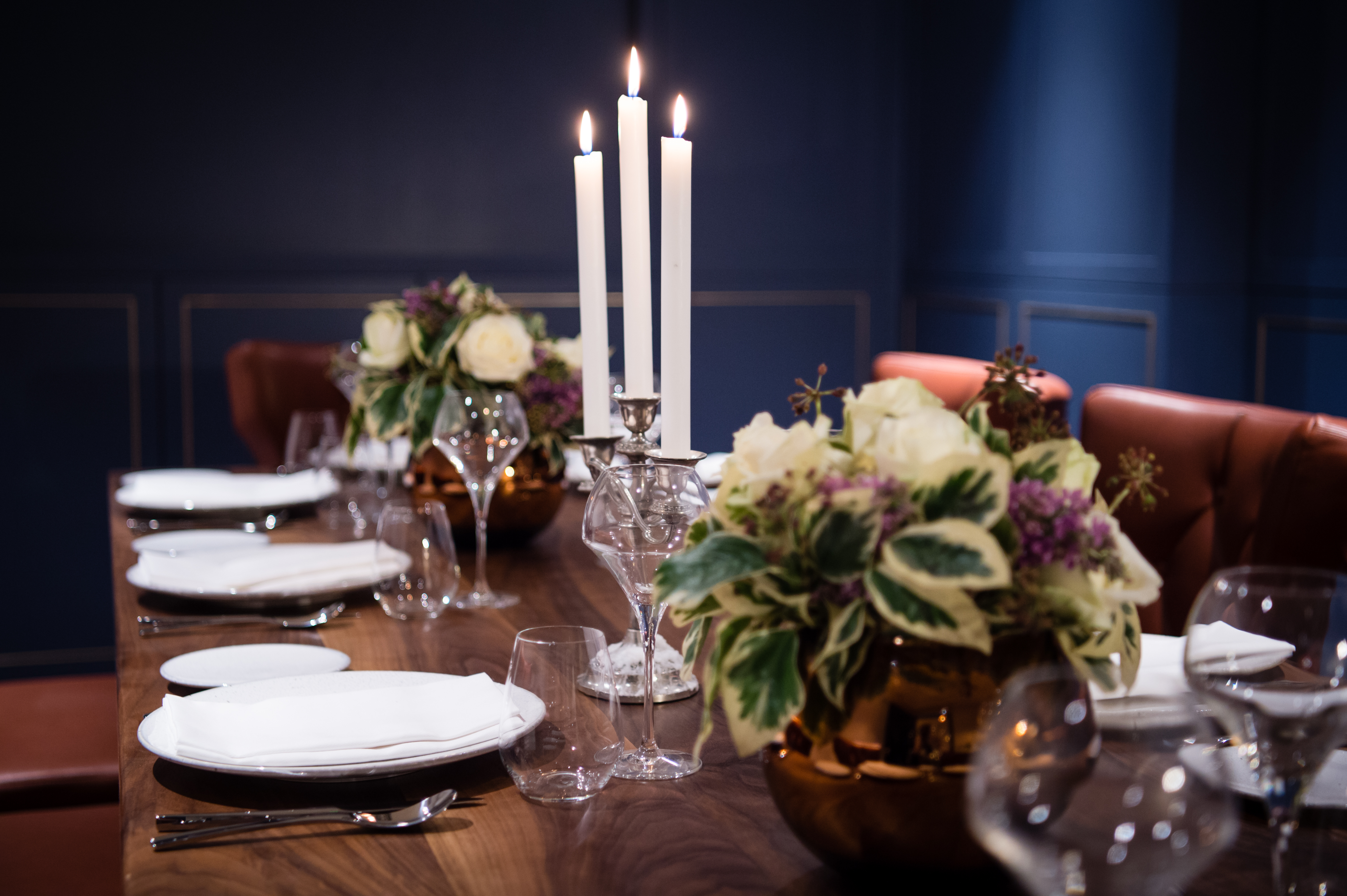 Elegant dining table in The Music Room, Vintry and Mercer Hotel for upscale events.