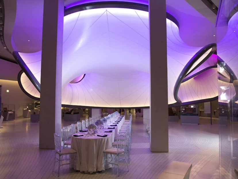 Winton Gallery purple lighting gala corporate event