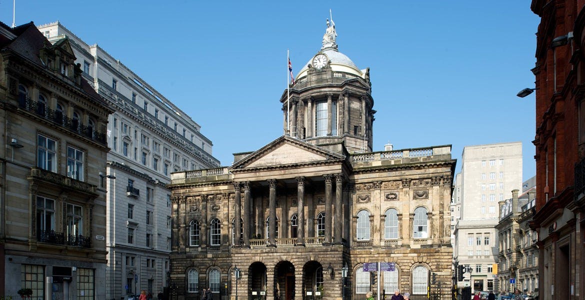 Main Ballroom in Liverpool Town Hall, grand architecture for elegant events and meetings.