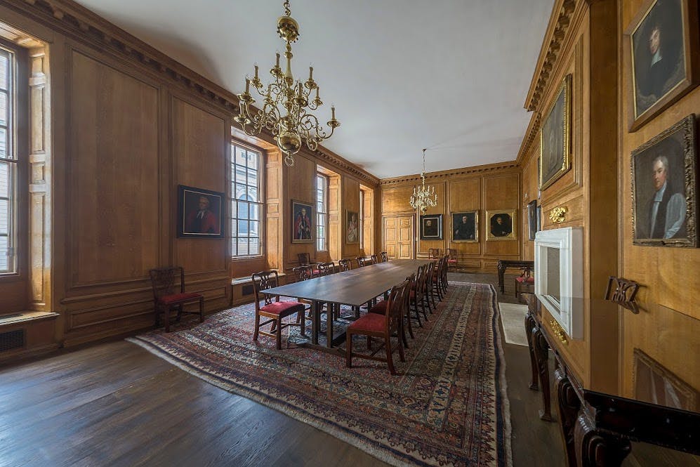 St. Paul's Cathedral Chapter Rooms: elegant meeting space with wood paneling for formal events.