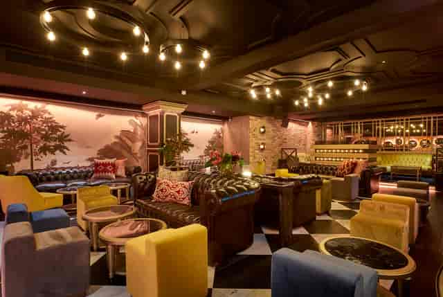 High-end Kadies Club lounge with plush seating for networking and cocktail events.