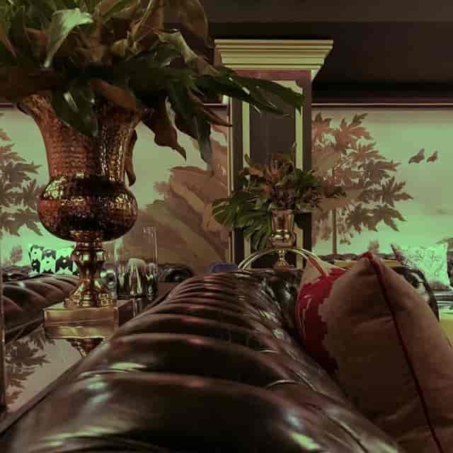 Luxury VIP lounge at Kadies Club with plush leather seating for exclusive corporate events.