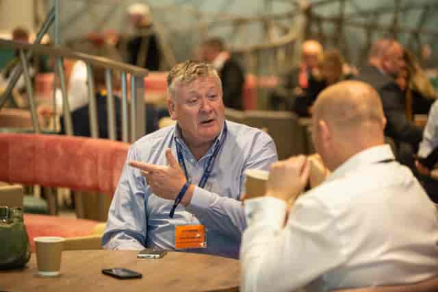 Networking event in The Atrium, Wembley Stadium with comfortable seating and collaboration.