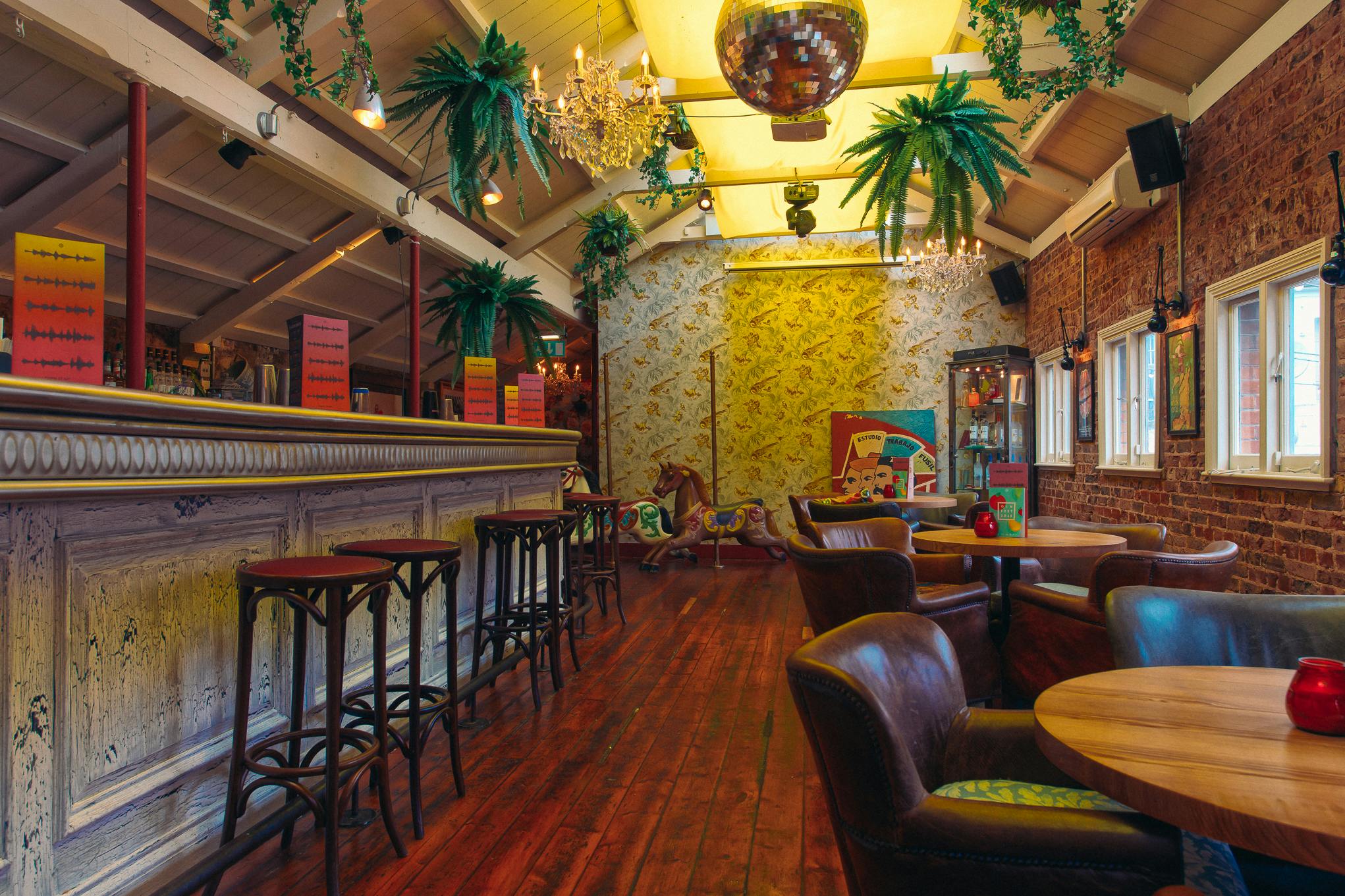 Vibrant Rum Attic event space in Brighton, ideal for gatherings and meetings.