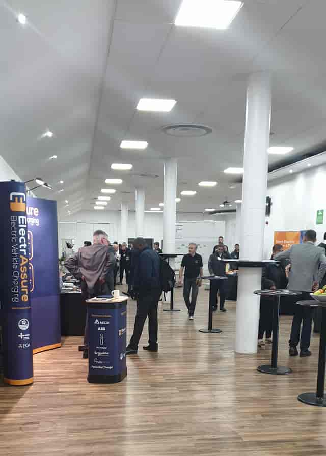 Undercroft at Twickenham Stoop: vibrant event space for electric vehicle networking.