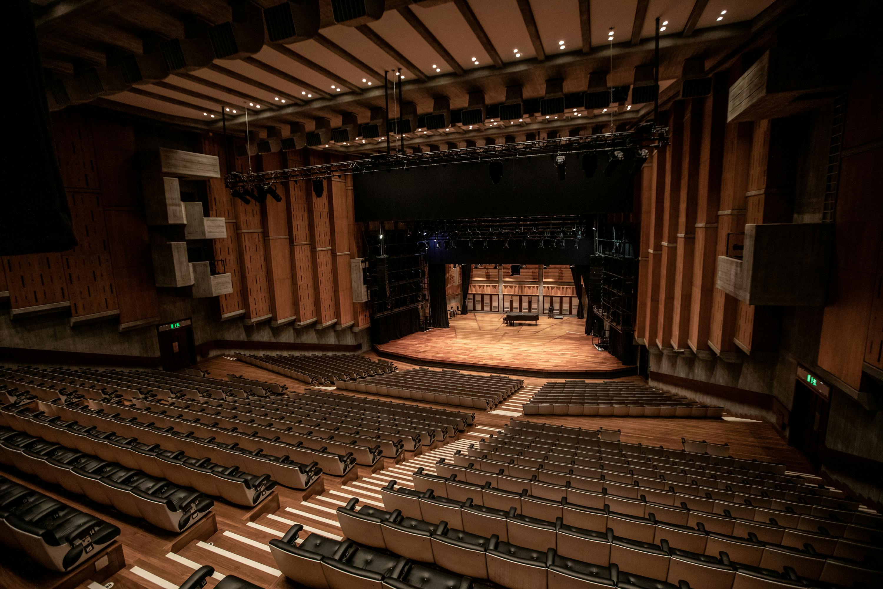 Queen Elizabeth Hall Auditorium with tiered seating for concerts and events.