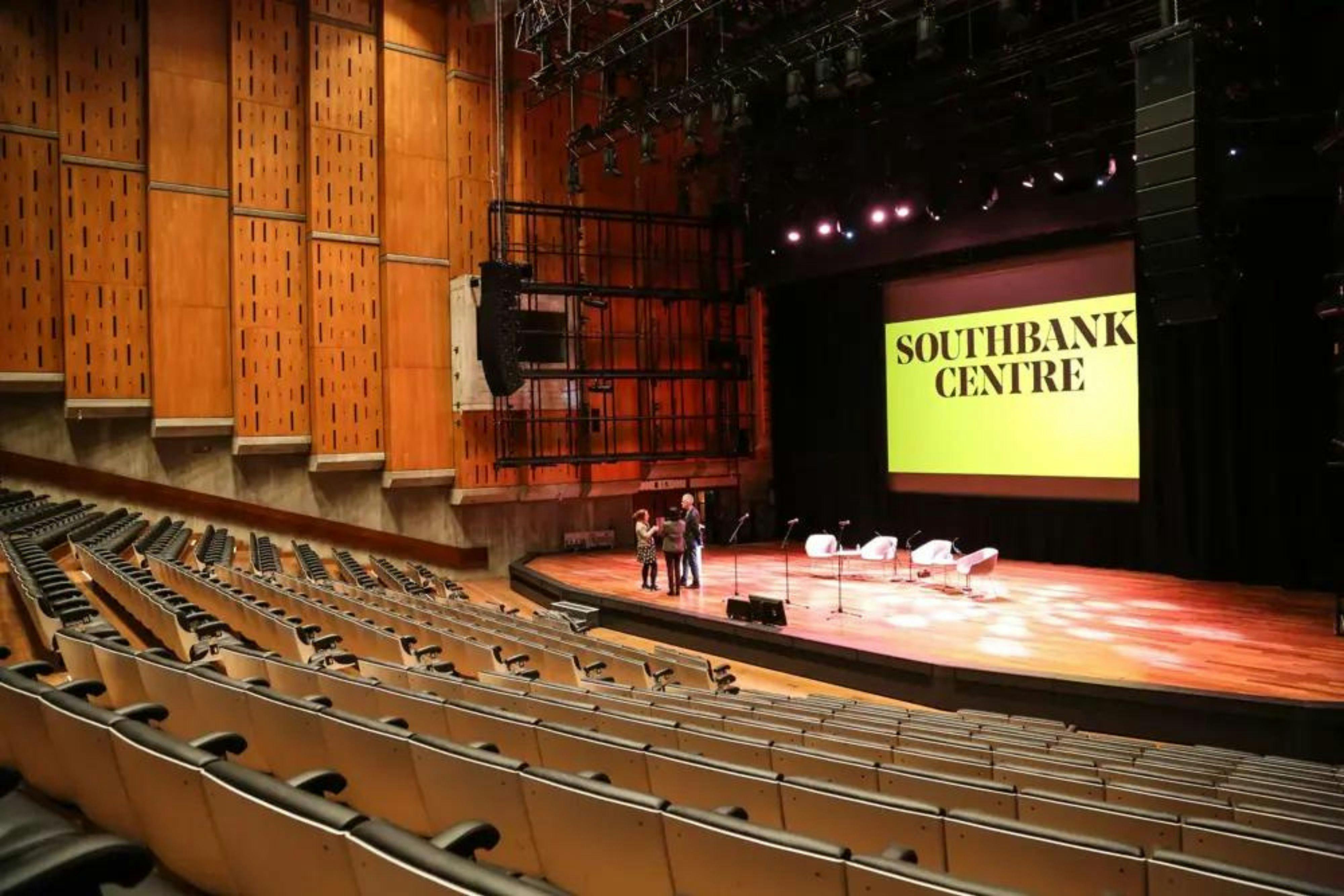 Queen Elizabeth Hall Auditorium, spacious venue for conferences and performances.