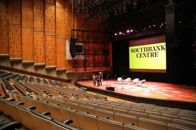 Queen Elizabeth Hall Auditorium, spacious venue for conferences and performances.