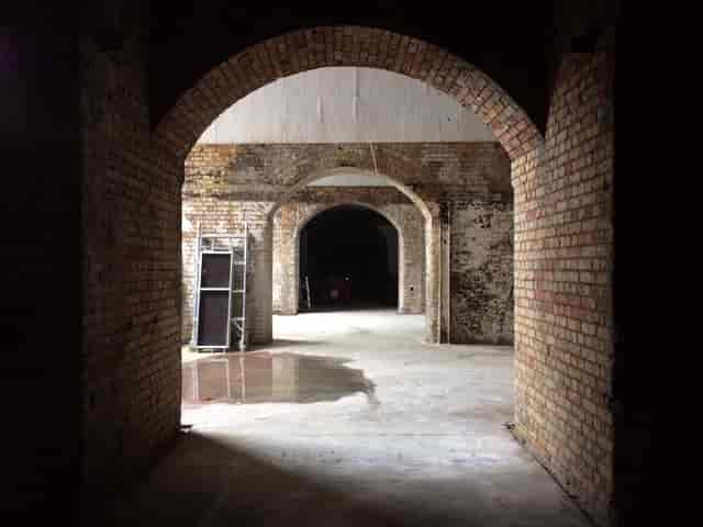 Spacious industrial venue with exposed brick arches for events in Bermondsey.