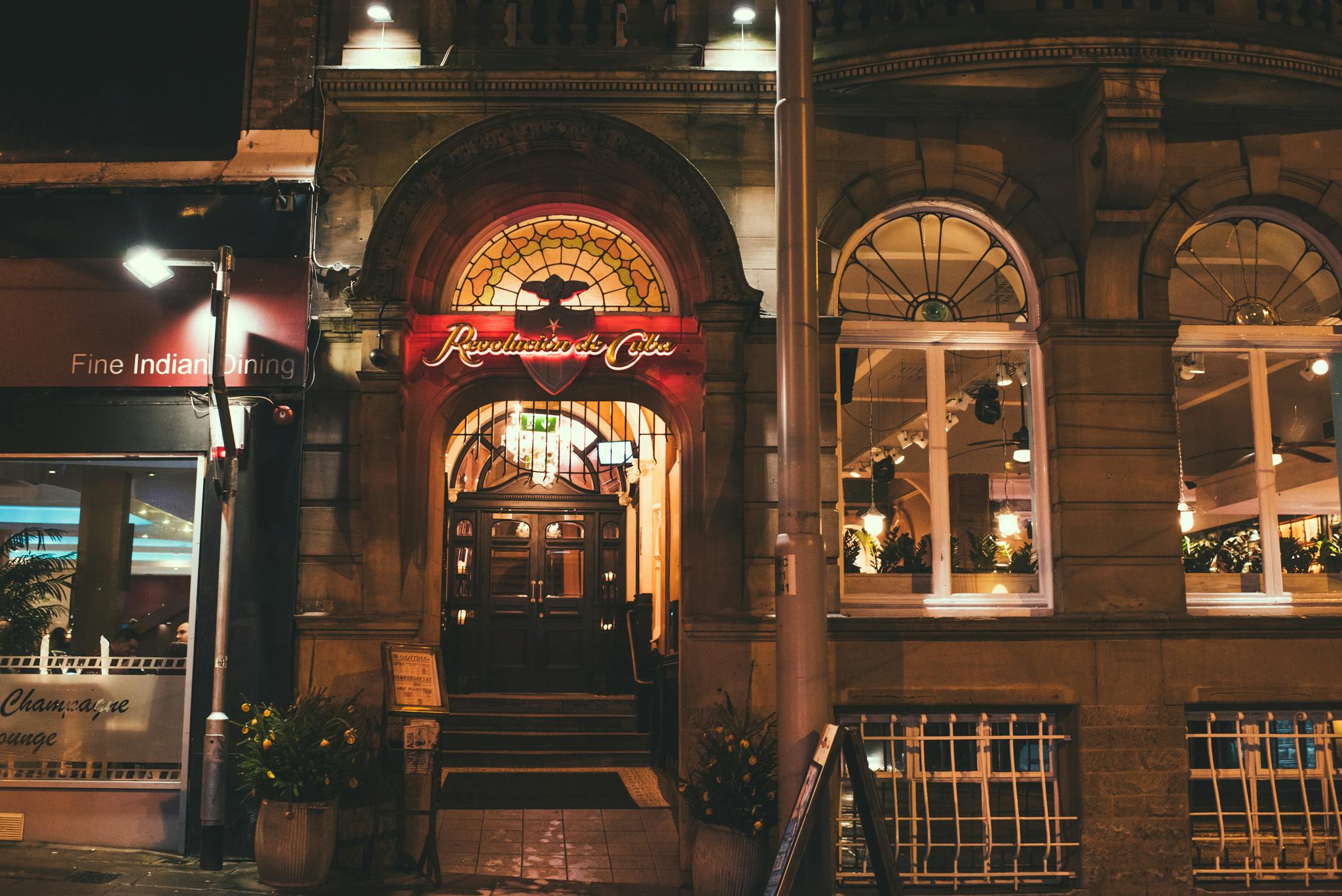 Charming venue entrance at Revolucion De Cuba Nottingham for intimate events and gatherings.