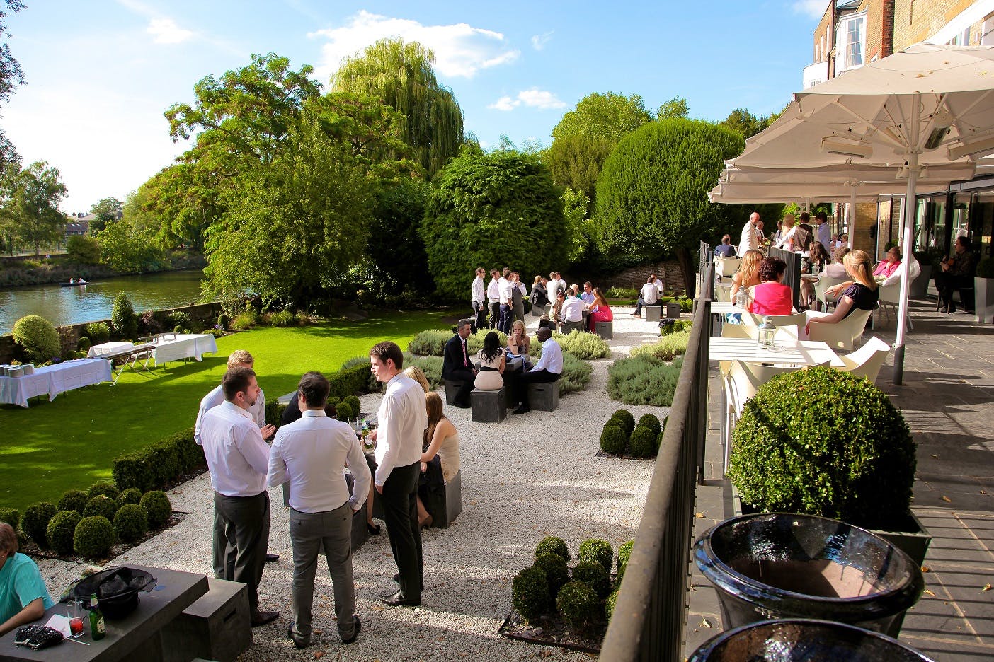 Terrace & Garden at The Bingham: lush venue for networking events and receptions.