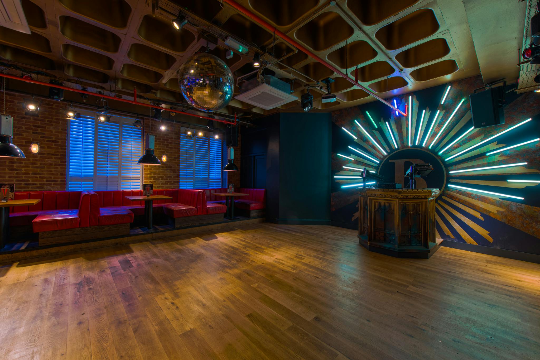 Vibrant event space with modern design for corporate gatherings in Revolution Ipswich.