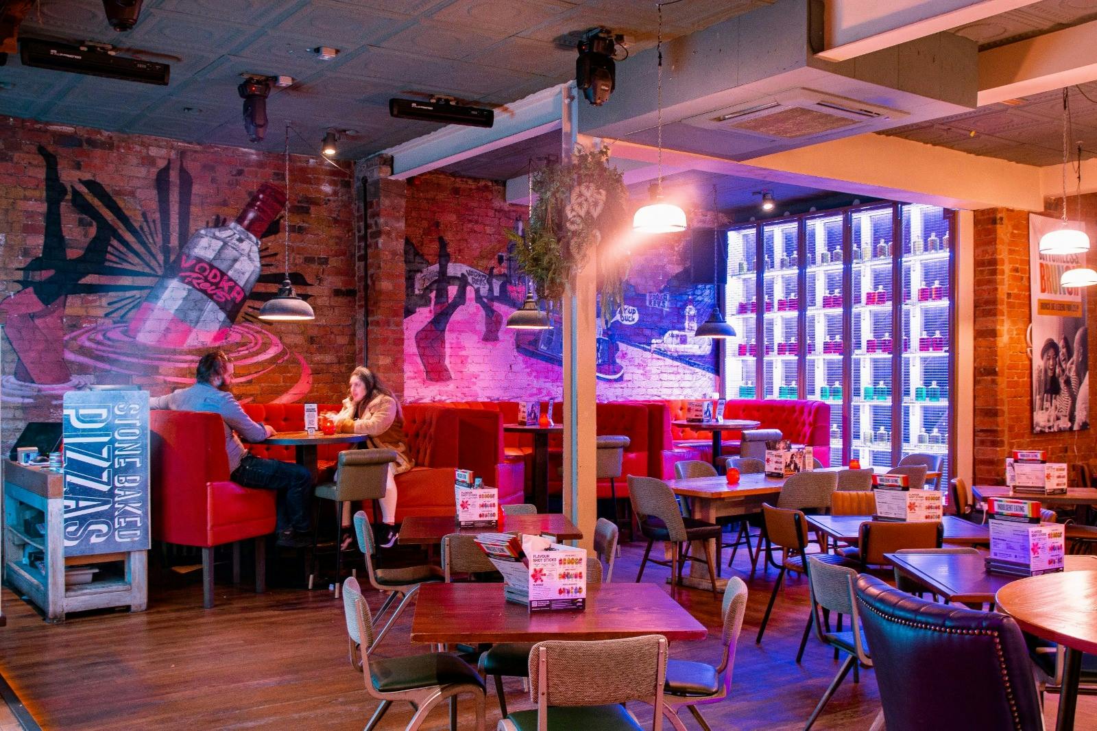 Vibrant venue hire in Revolution Leicester for meetings and social events.