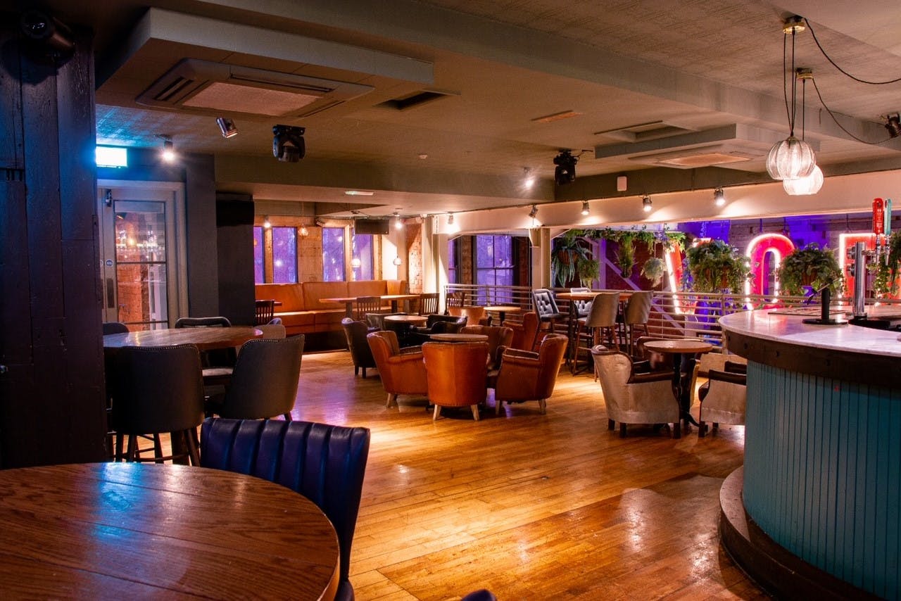 Stylish event space in Revolution Leicester, perfect for networking and gatherings.