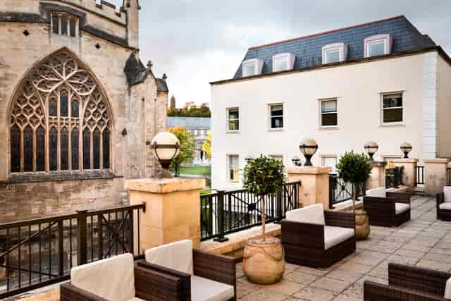 Kings Suite outdoor breakout space at Bristol Marriott Royal for upscale networking and cocktail events.