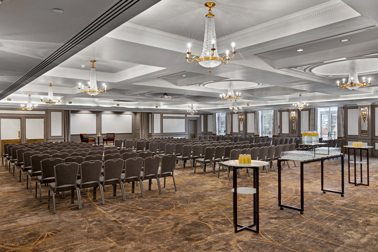 Kings Suite ballroom at Bristol Marriott Royal, set up for a professional conference or seminar.