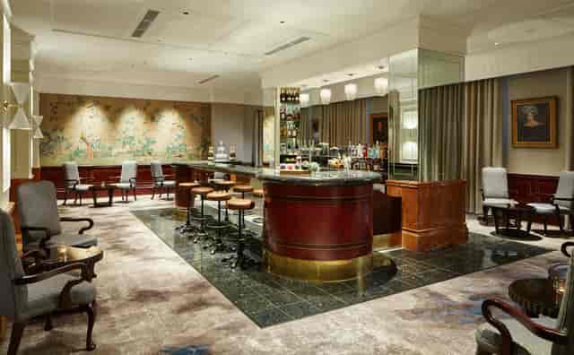 Sophisticated Palm Court lounge at Bristol Marriott Royal Hotel for VIP receptions and networking.