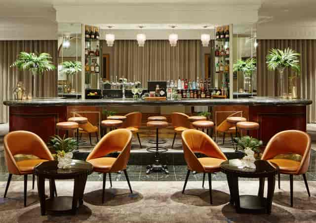 Palm Court at Bristol Marriott Royal: upscale networking bar for VIP corporate events.