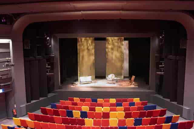 Main Stage Auditorium at Oxford Playhouse with tiered seating for versatile events.