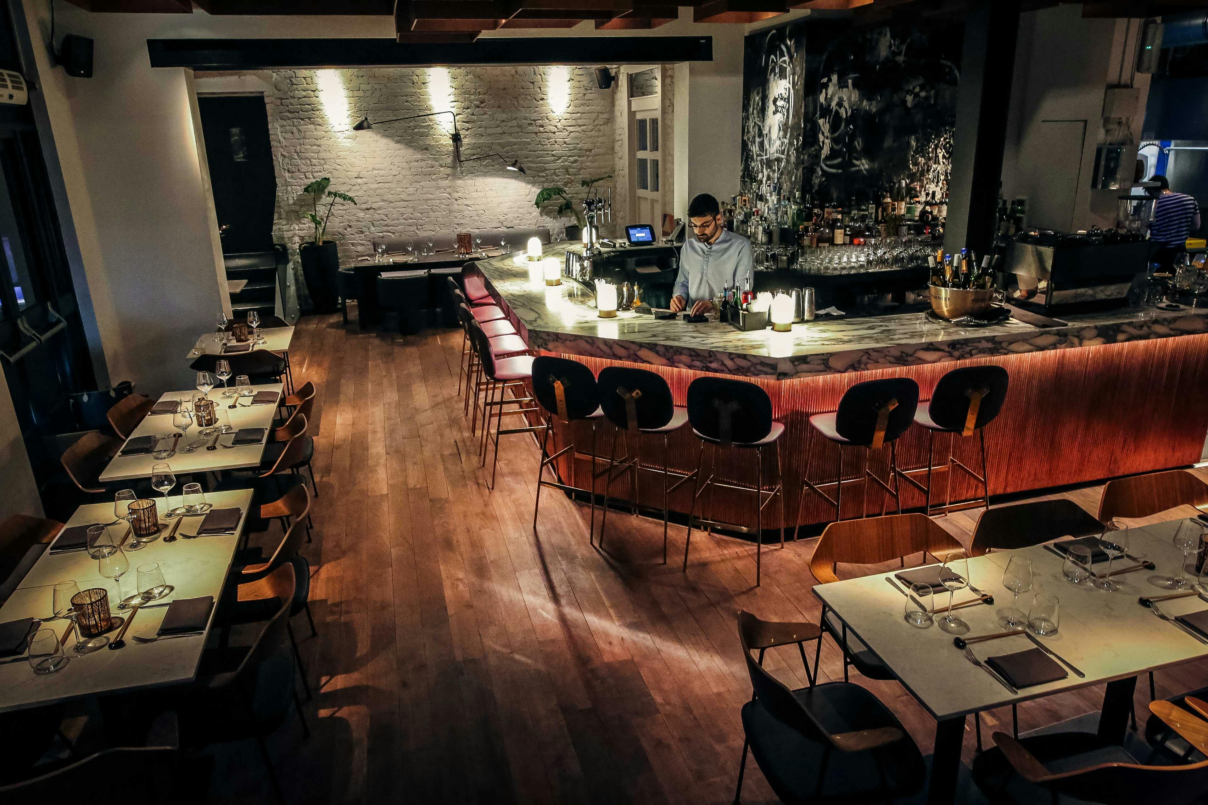 Robata Grill Restaurant: stylish venue with warm lighting for events and gatherings.