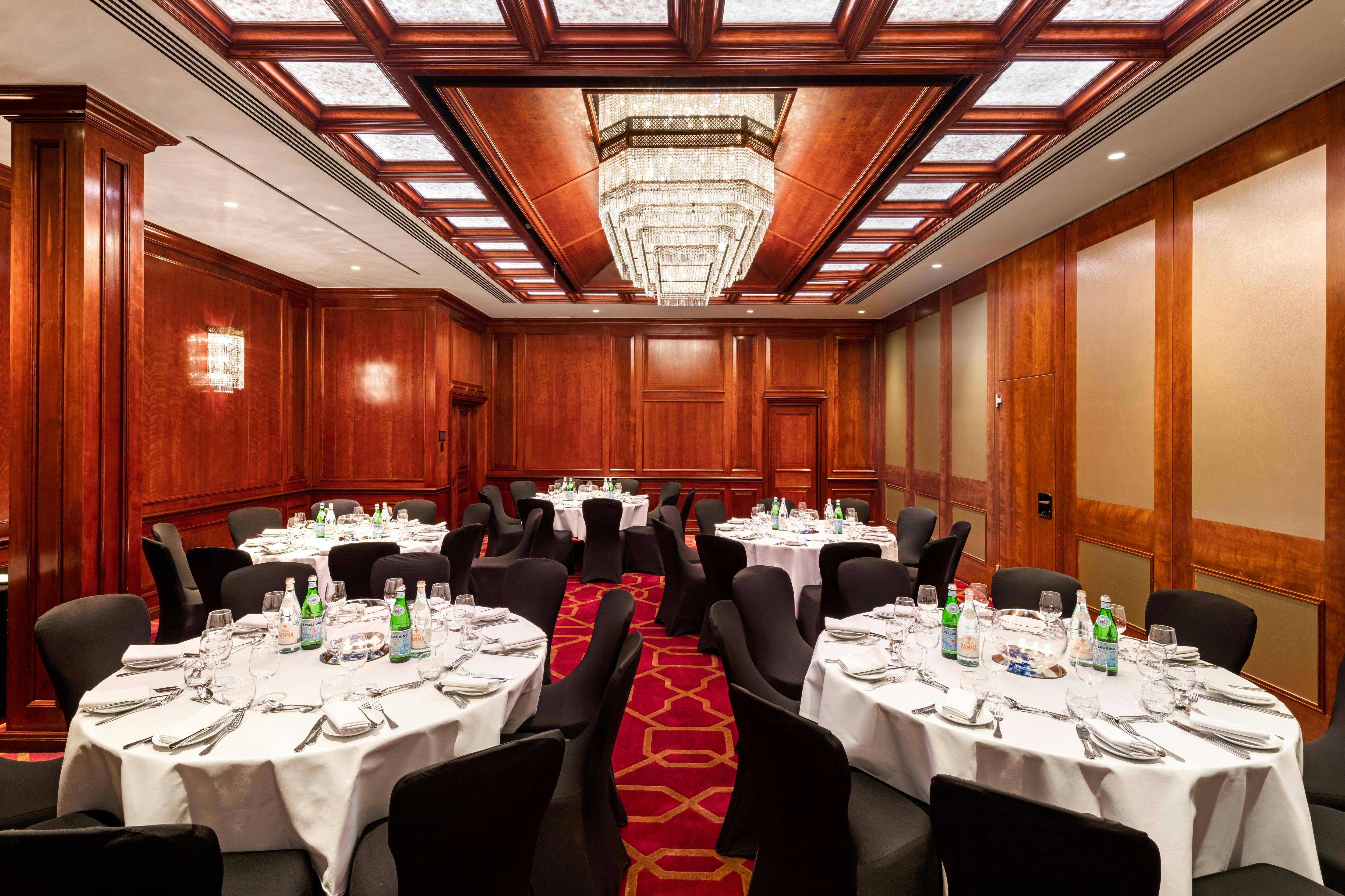 Elegant banquet room at Radisson Blu Heathrow, perfect for corporate events and ceremonies.