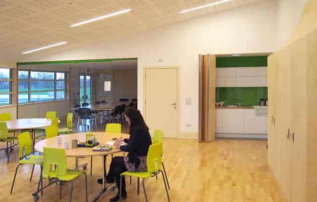 Modern meeting space in Kier Suite, Gamlingay Eco Hub, perfect for workshops and gatherings.