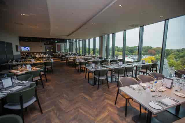 Modern event space at The Clubhouse Restaurant, Allianz Stadium, ideal for corporate gatherings.