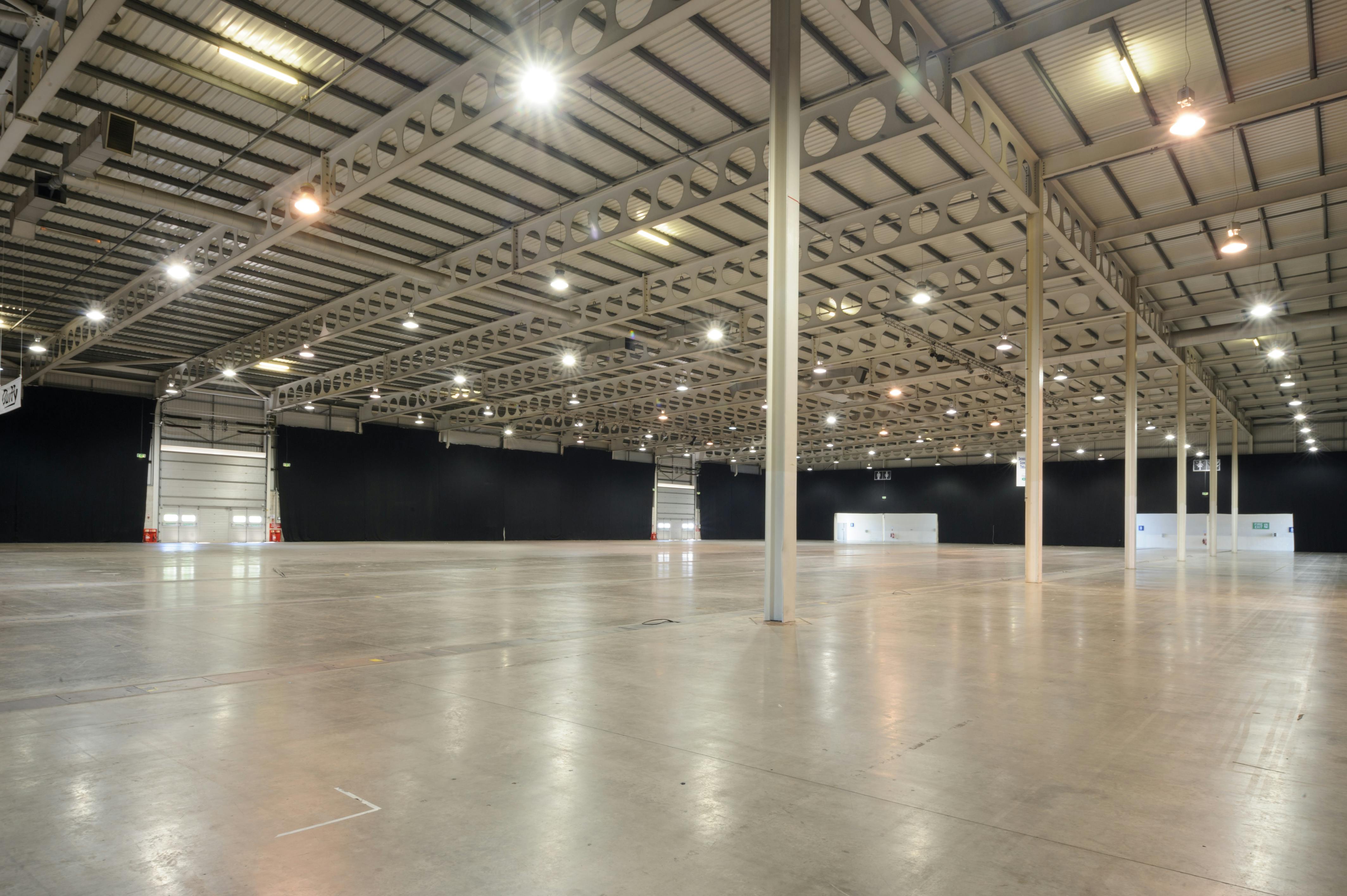 Spacious Hall 2 at NAEC Stoneleigh, ideal for exhibitions and conferences.