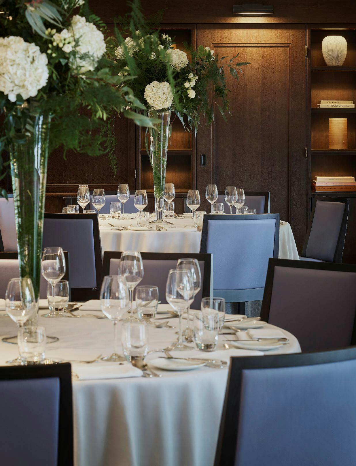 Elegant dining table at The Press & Type Rooms, ideal for corporate events and formal dinners.