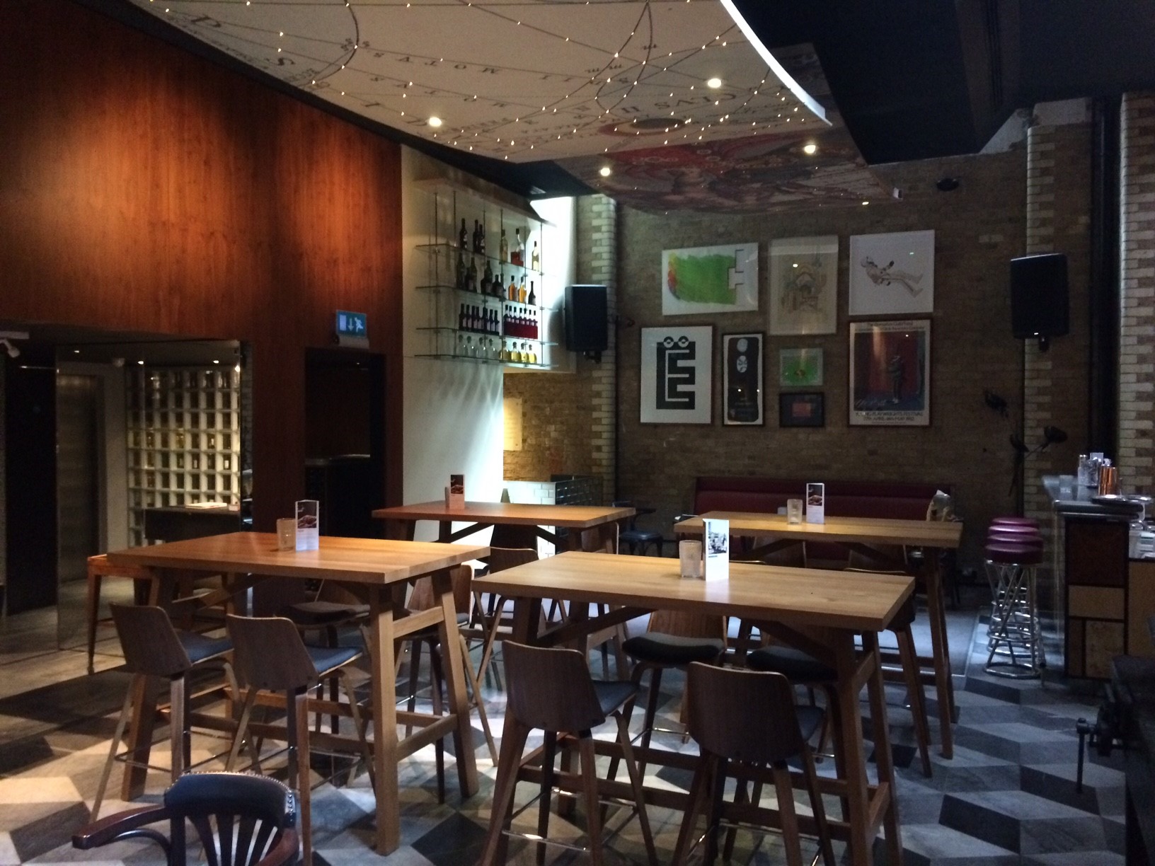 Versatile event space at Tra Tra Restaurant, Boundary Shoreditch, with stylish wooden decor. - Banner