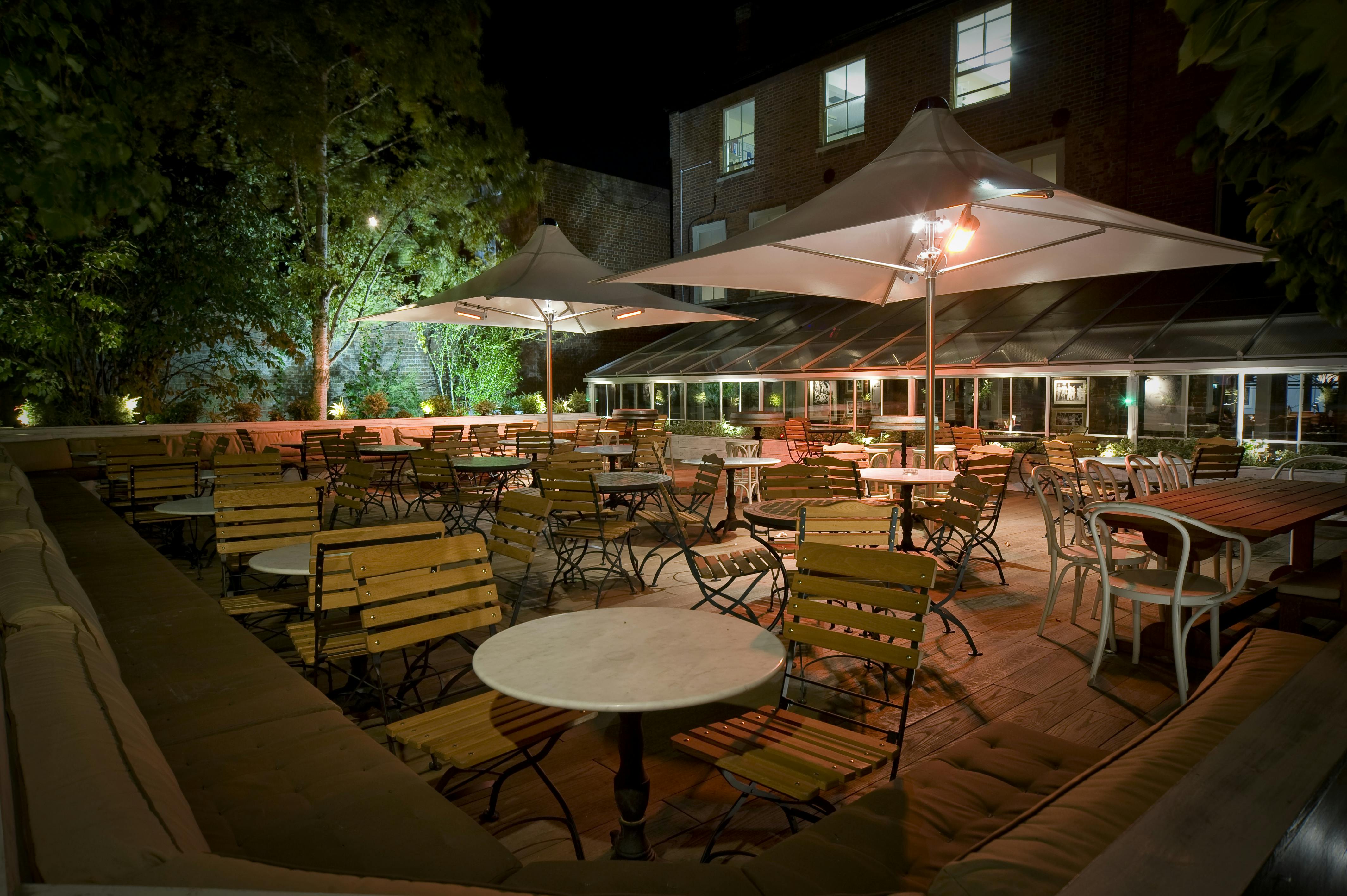 Outdoor venue hire at Revolucion De Cuba Norwich with elegant canopies for events.