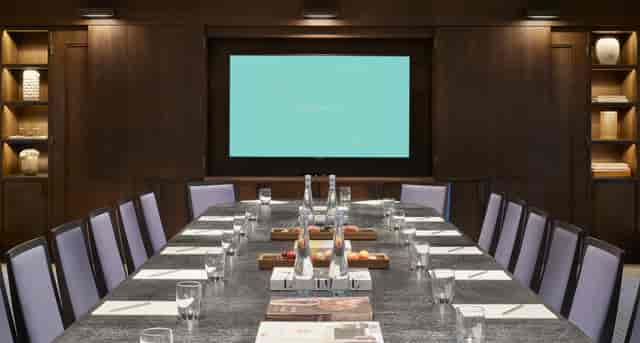 Meeting room at One Aldwych with modern decor, ideal for professional gatherings.