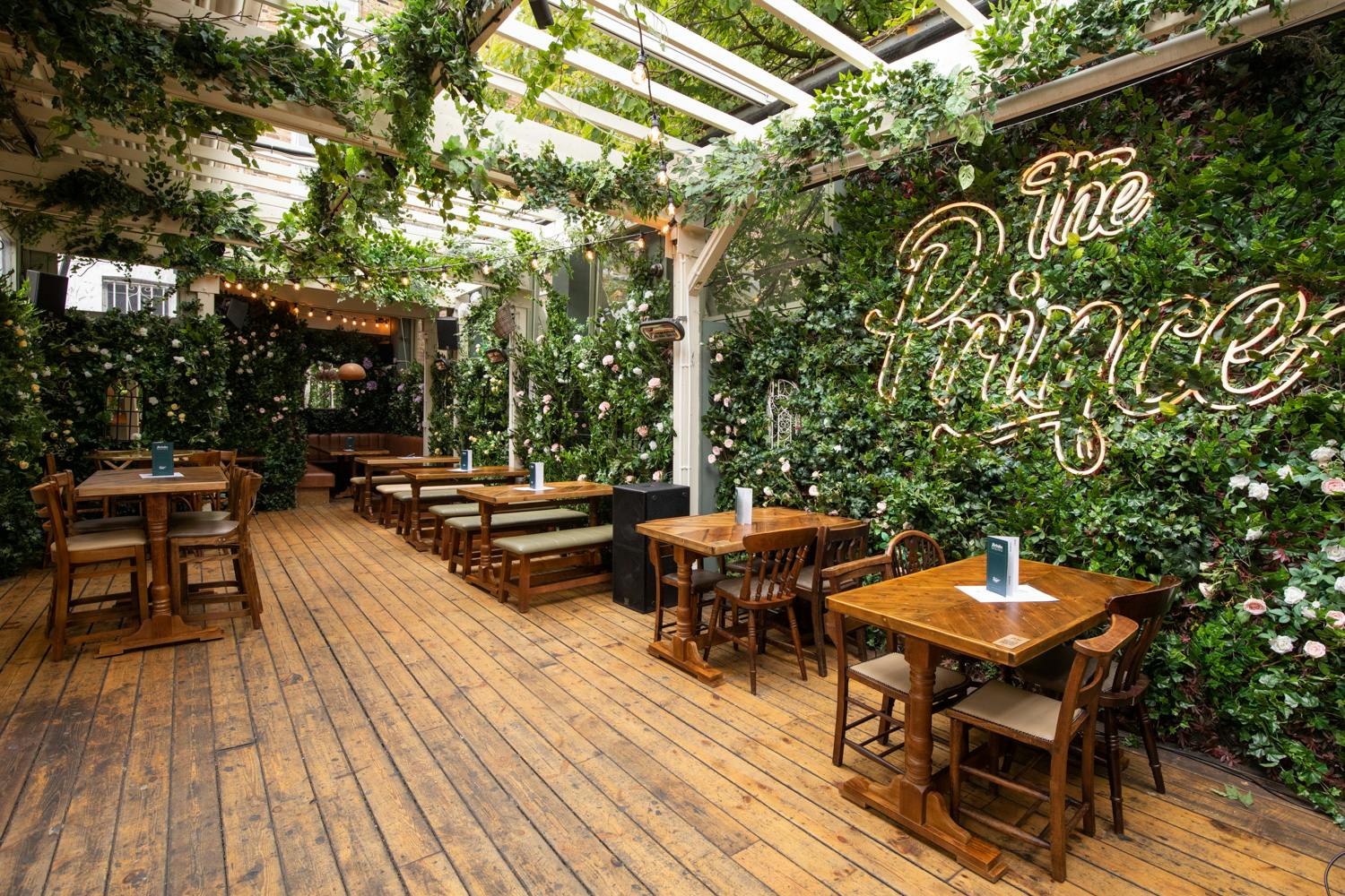 Whole Venue at The Prince: lush greenery, rustic charm for intimate gatherings and events.