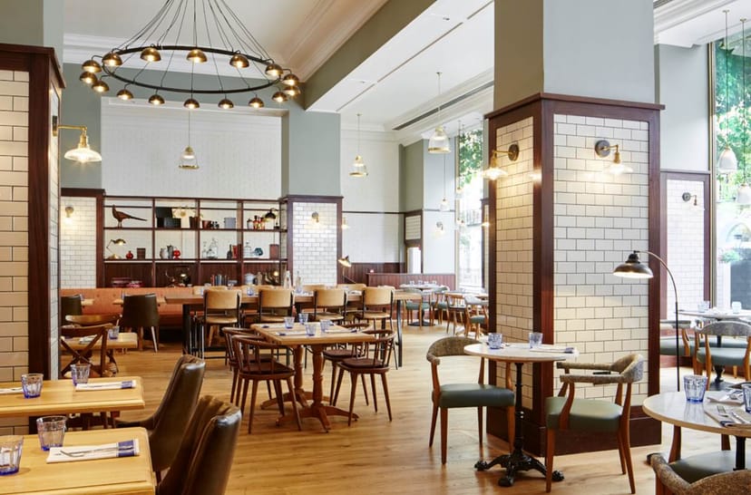 The Pickled Hen Restaurant: modern venue with warm wood tones for events in London.