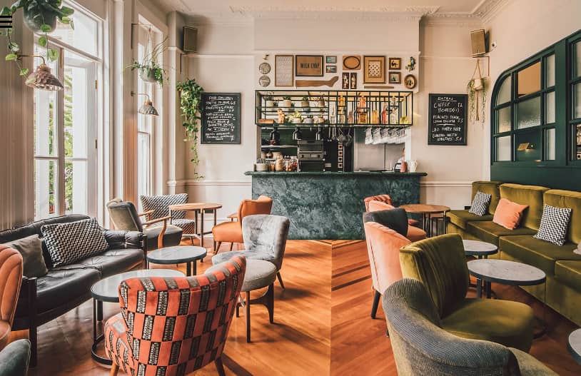 Lounge & Terrace at THE PILGRM: stylish event space for informal meetings & networking.
