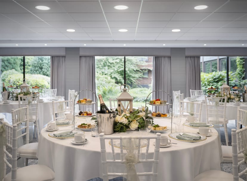 Elegant Rosewood Room at Delta Hotels, Manchester - ideal for weddings and corporate events.