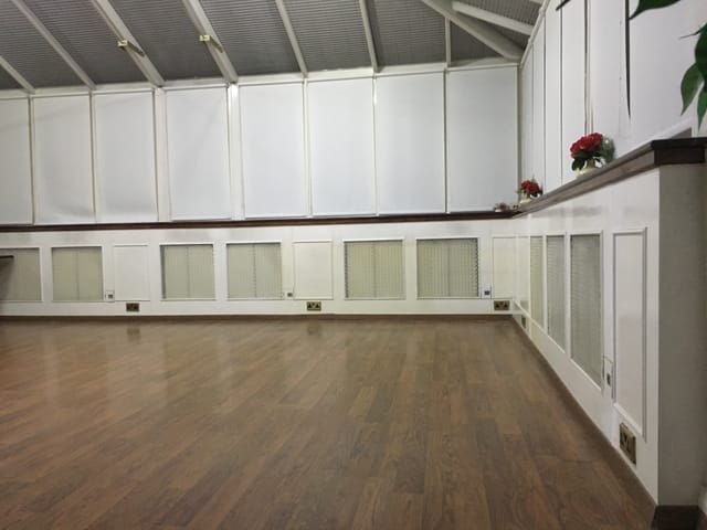 Spacious Meeting Room in Space 88 with large windows for corporate events and gatherings.