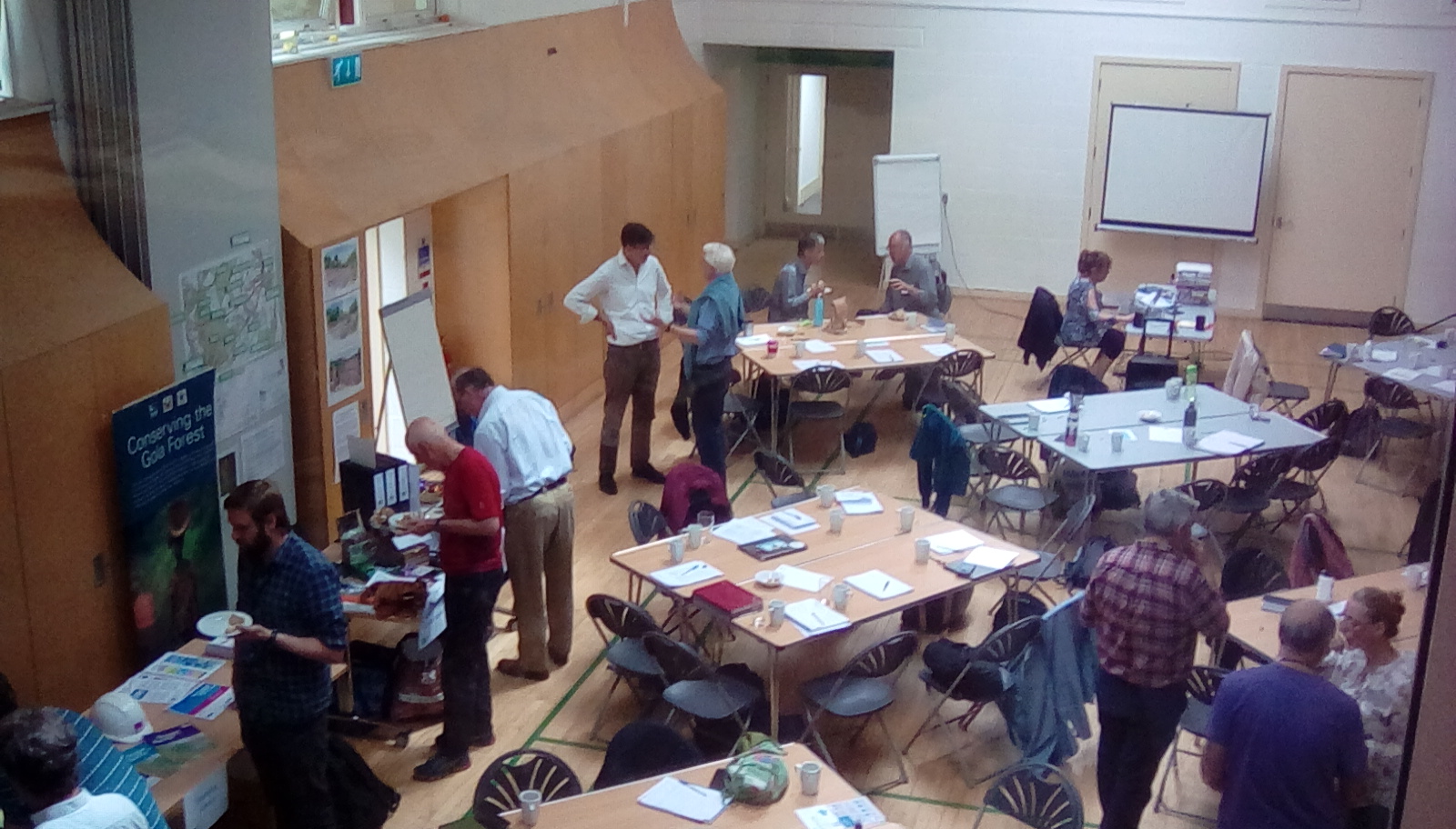 "Collaborative meeting space at Gamlingay Eco Hub for workshops and networking events."