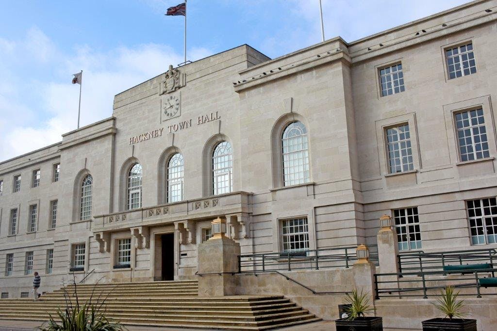 Hackney Town Hall Council Chamber, elegant venue for formal events and conferences.