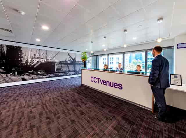 Totara Room reception area at Docklands Watersports Centre for corporate events and conferences.