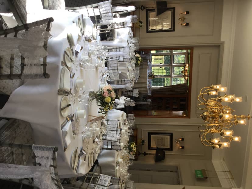 Elegant dining room in Greenwoods Hotel & Spa, perfect for weddings and formal events.