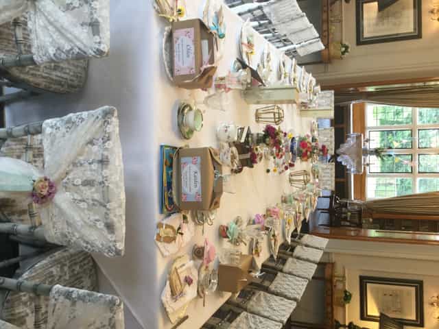 Elegant banquet table with floral centerpieces at Greenwoods Hotel & Spa for weddings.