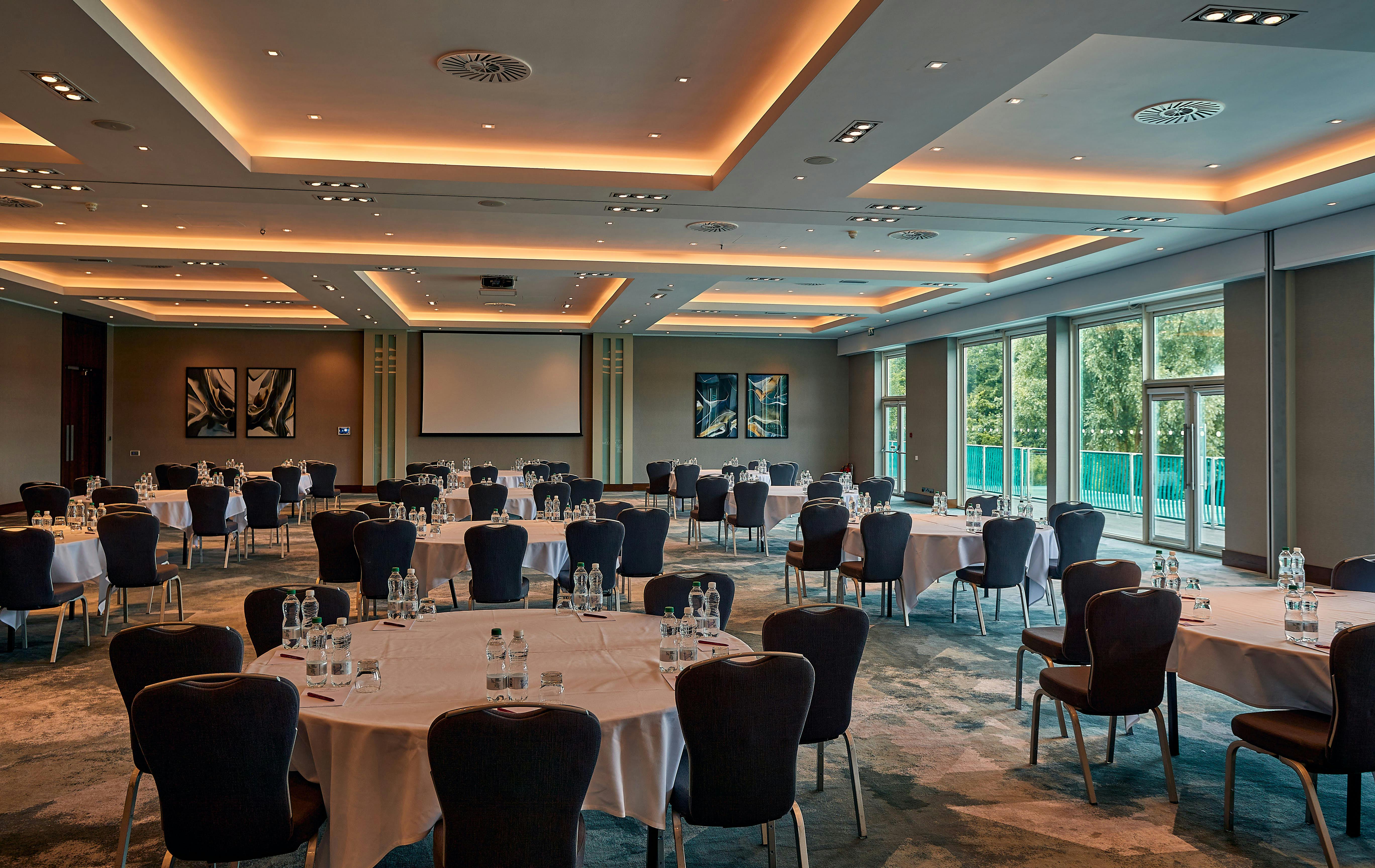 Winterlake Suite at Crowne Plaza Marlow, elegant event space for conferences and banquets.