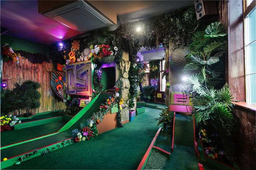 Vibrant mini-golf venue in Islington, ideal for corporate events and team building.