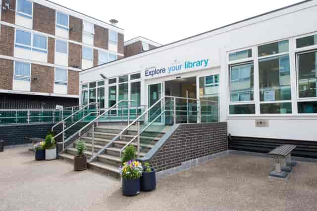 Community room at Church Street Library with accessibility challenges for inclusive event planning.