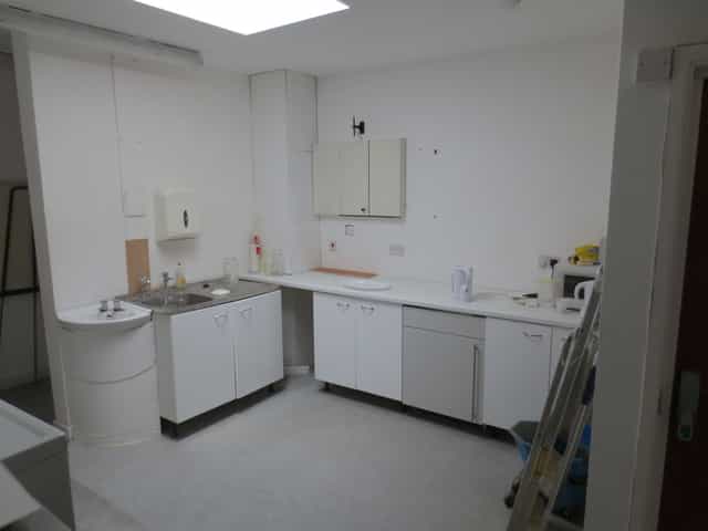 Woodford Suite kitchen at Wickham Community Centre, ideal for event catering and food prep.