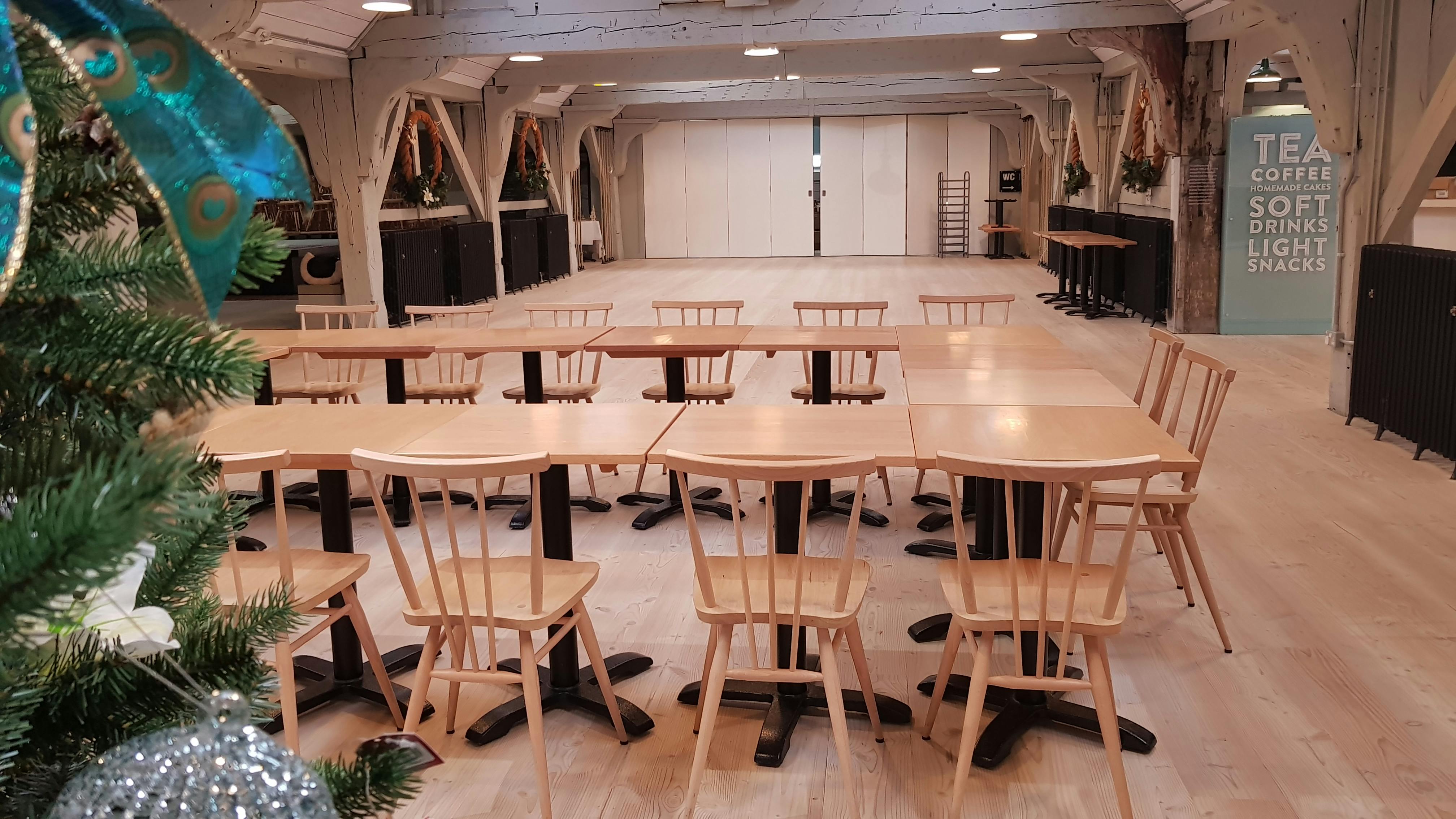 Versatile event space in The Historic Dockyard, ideal for workshops and meetings.