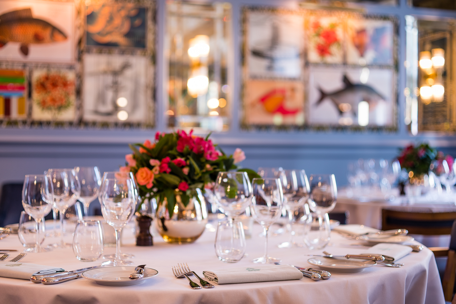 Elegant dining table in The Isabella Room, perfect for upscale events and galas.