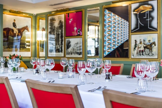 Elegant dining table in The Papworth Room, ideal for upscale events and corporate dinners.